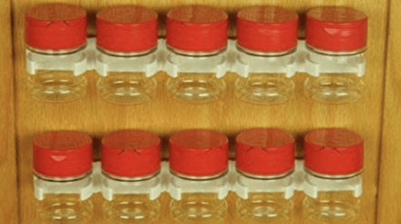 Clear Spice Bottle Set with Organizer