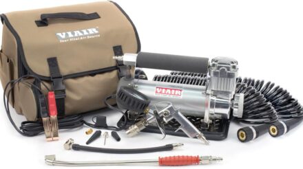 VIAIR 450P-RV Automatic Portable Air Compressor Kit - 150 PSI for RV, Truck, Jeep and SUV Tires - RV Accessories with 1.80 CFM, Silver