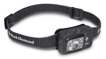 BLACK DIAMOND Spot 350 Headlamp | 350 Lumens Brightness, Dimmable | Waterproof & Durable | 3X AAA Battery Operated (Included) | Graphite
