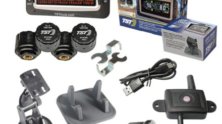 TST 507 Tire Pressure Monitoring System with 4 Cap Sensors and Color Display for Metal/Rubber Valve Stems